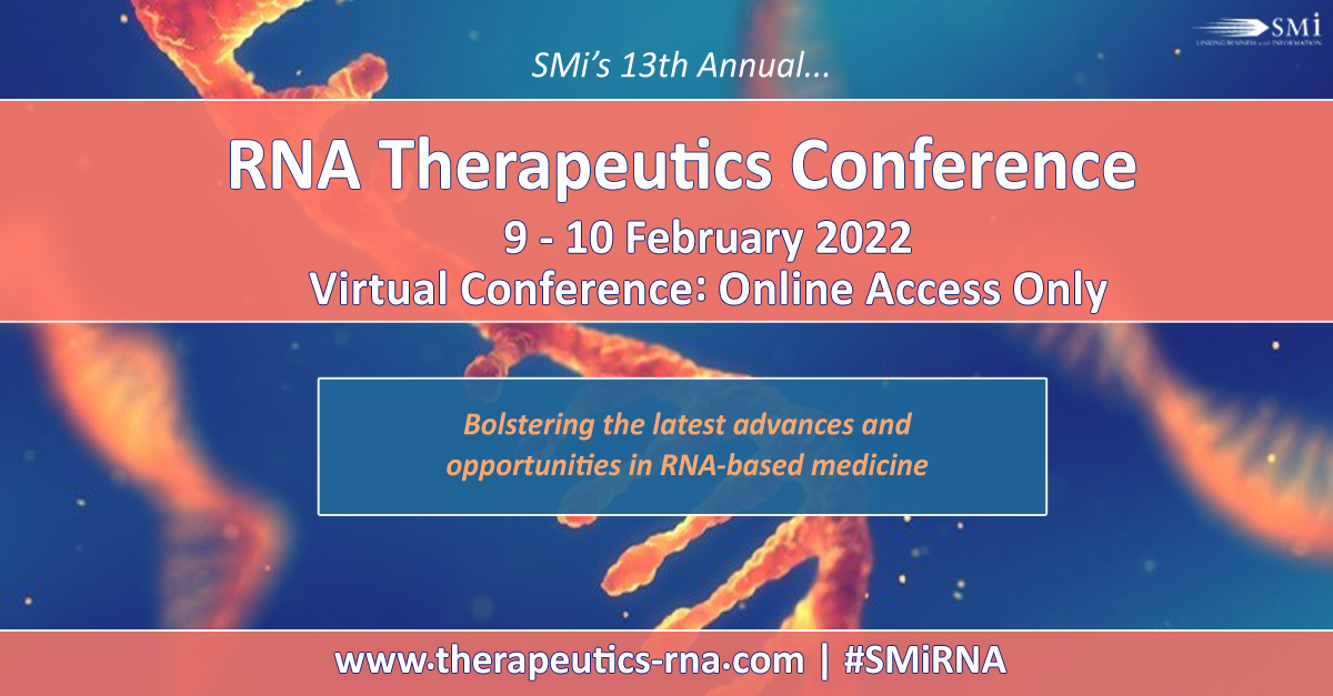 Two Weeks to go until the RNA Therapeutics Conference Takes Place